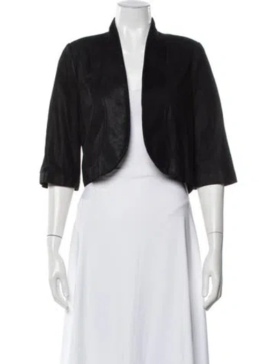 Pre-owned Veda Leather Bolero In Black