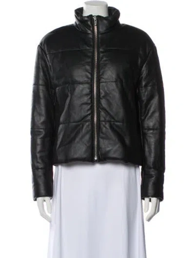 Pre-owned Veda Leather Jacket In Black