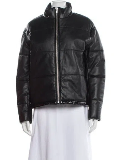 Pre-owned Veda Leather Jacket In Black