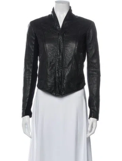 Pre-owned Veda Leather Jacket In Black