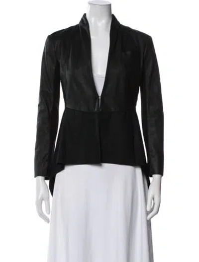 Pre-owned Veda Leather Jacket In Black
