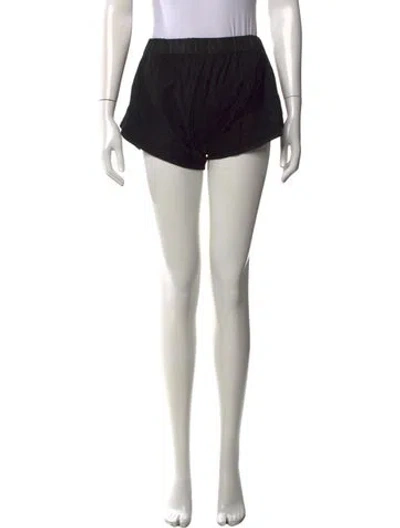 Pre-owned Veda Leather Mini Shorts In Black