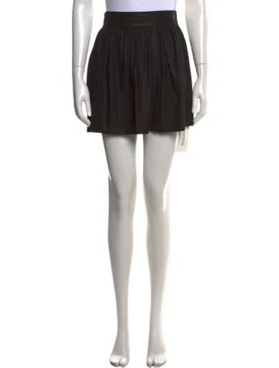 Pre-owned Veda Leather Mini Skirt In Black