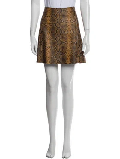 Pre-owned Veda Leather Mini Skirt In Multi
