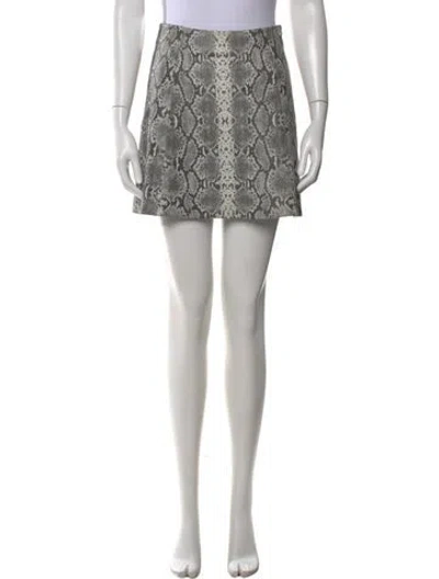 Pre-owned Veda Leather Mini Skirt In Neutral