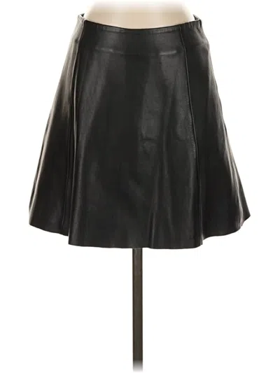 Pre-owned Veda Leather Skirt In Black