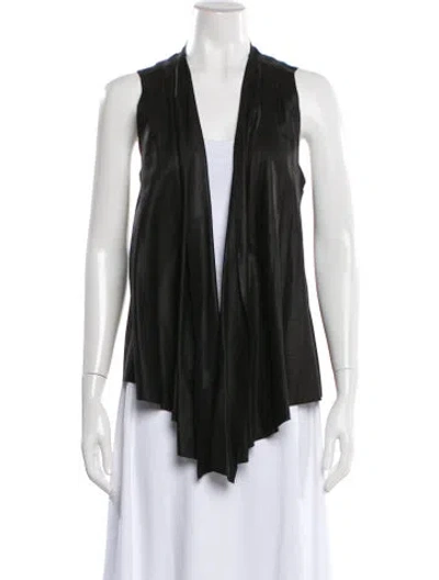 Pre-owned Veda Leather Vest In Black