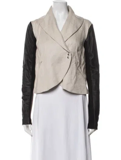 Pre-owned Veda Linen Jacket In Neutrals
