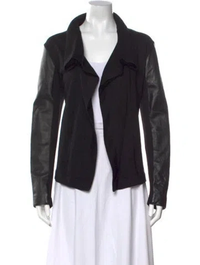 Pre-owned Veda Open Front Sweater In Black