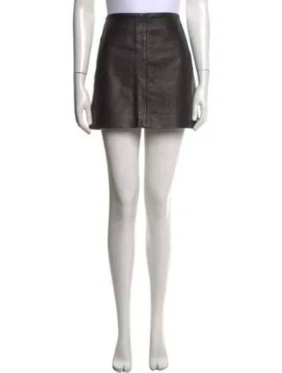 Pre-owned Veda Raw-edge Trim Mini Skirt In Black