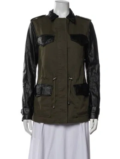 Pre-owned Veda Utility Jacket In Green