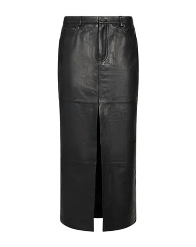 Veda Woman Maxi Skirt Black Size 4 Calfskin