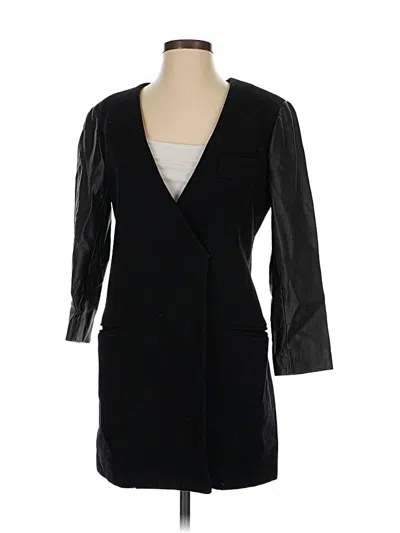 Pre-owned Veda Wool Coat In Black