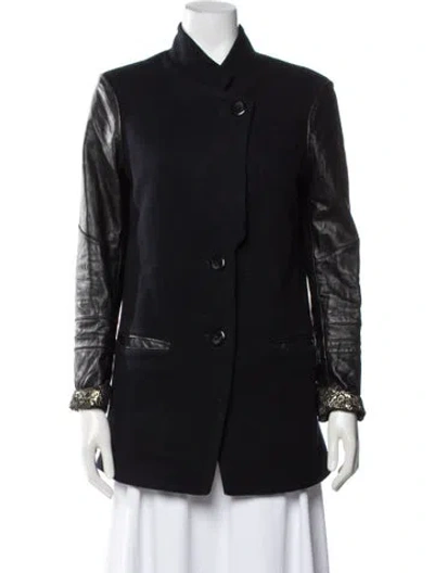 Pre-owned Veda Wool Coat In Black
