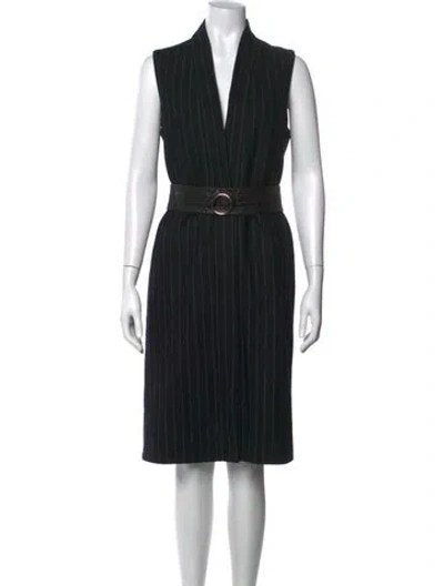 Pre-owned Veda Wool Knee-length Dress In Black