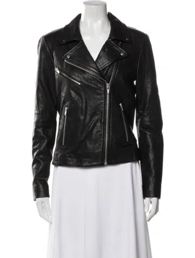 Pre-owned Veda X Reformation Lamb Leather Biker Jacket W/ Tags In Brown