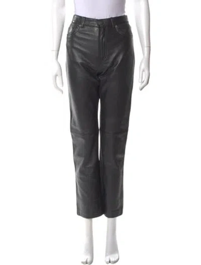 Pre-owned Veda X Reformation Lamb Leather Straight Leg Pants W/ Tags In Black