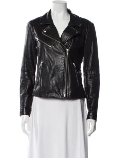 Pre-owned Veda X Reformation Leather Biker Jacket In Black