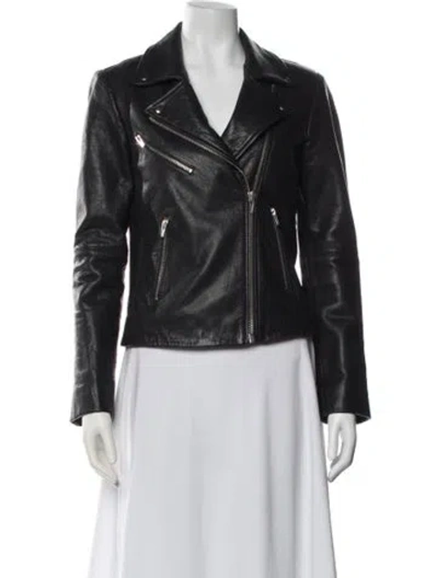 Pre-owned Veda X Reformation Leather Biker Jacket In Black