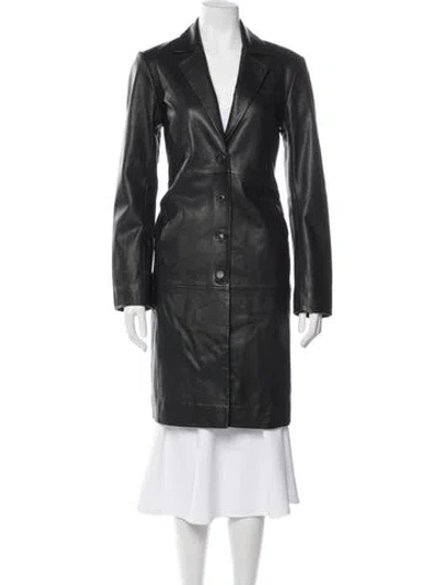 Pre-owned Veda X Reformation Leather Coat In Black