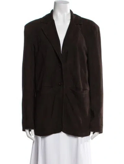 Pre-owned Veda X Reformation Leather Coat In Brown