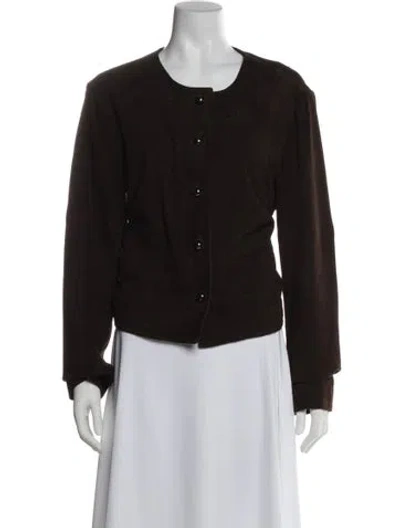 Pre-owned Veda X Reformation Leather Evening Jacket In Brown