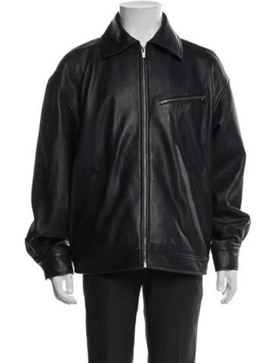 Pre-owned Veda X Reformation Leather Moto Jacket In Black
