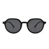 Vedi Vero Black Round Unisex Sunglasses Vvd28/blkblack 55 In Black