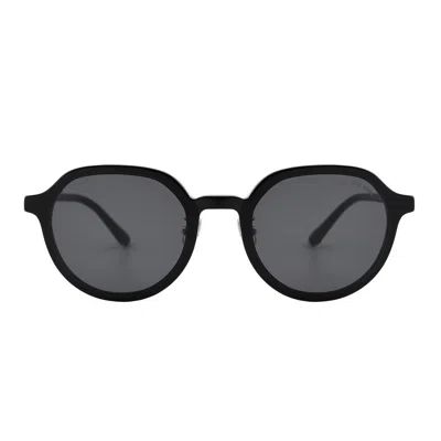Vedi Vero Black Round Unisex Sunglasses Vvd28/blkblack 55