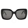 Vedi Vero Grey Square Ladies Sunglasses Vva01/blk55-24-145 In Black