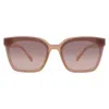 Vedi Vero Pink Gradient Square Unisex Sunglasses Vvci18 Pk 65 In Brown