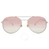 Vedi Vero Pink Rectangular Unisex Sunglasses Vrbm05-57-17-145-pk In Pink