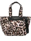 Vee Collective Bold Leopard Print Shoulder Bag In Black