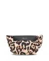 Vee Collective Caba Leopard Print Clutch Bag In Brown