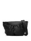 Vee Collective Padded Black Clutch Bag With Adjustable Strap In Black