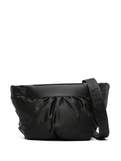 Vee Collective Padded Black Clutch Bag With Adjustable Strap