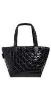 Vee Collective Vee Tote Medium Black Vinyl In Black Vinyl