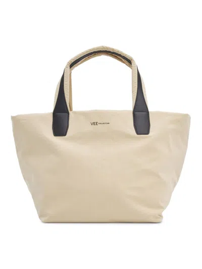 Vee Collective Women's Essence Medium Contrast-lined Tote Bag In Sand