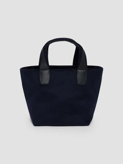 Vee Collective Women's Essence Small Wool Tote Bag In Navy