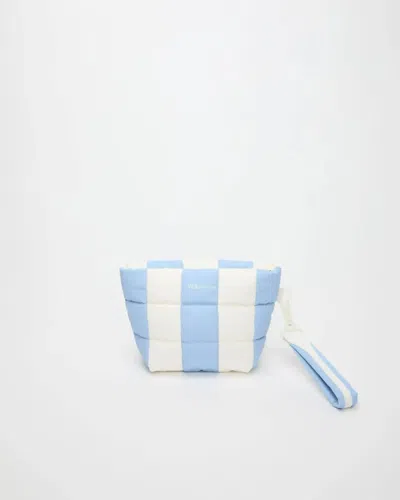 Vee Collective Women's Porter Clutch Bag In Cerulean Marshmallow Stripes In Multi