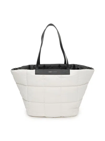 Vee Collective Women's Porter Line Basque Quilted Tote Bag In White