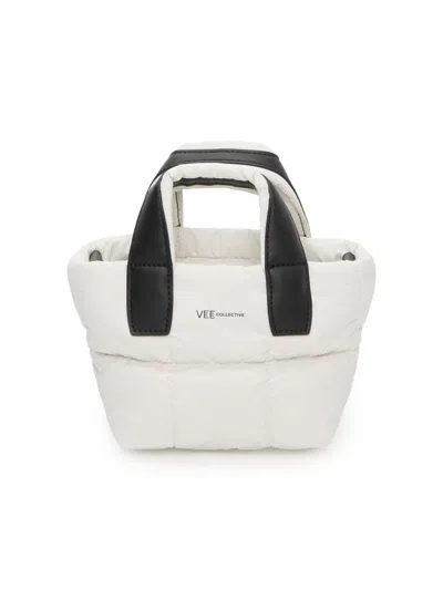 Vee Collective Women's Porter Micro Quilted Tote Bag In White