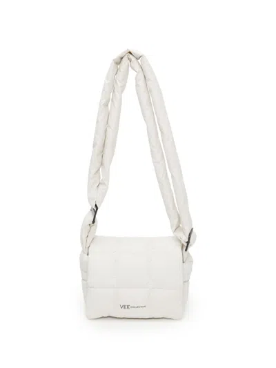 Vee Collective Women's Porter Quilted Messenger Bag In White