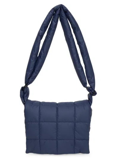 Vee Collective Women's Porter Quilted Nylon Messenger Bag In Blue