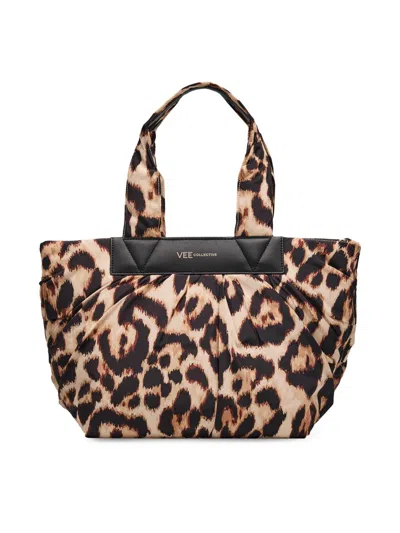 Vee Collective Women's Small Caba Leopard-print Tote Bag In Brown