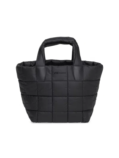 Vee Collective Women's Small Porter Quilted Tote Bag In Black
