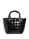 Veecollective Artificial-leather Quilted Tote Bag In Black