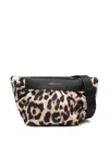Veecollective Caba Leopard Print Recycled Polyester Clutch In Animal Print