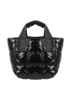 Veecollective Porter Mini Black Vinyl Tote In Black