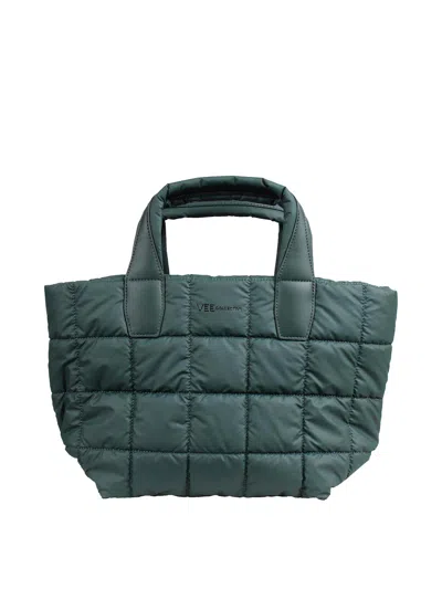 Veecollective Porter Small Two-tone Tote In Green
